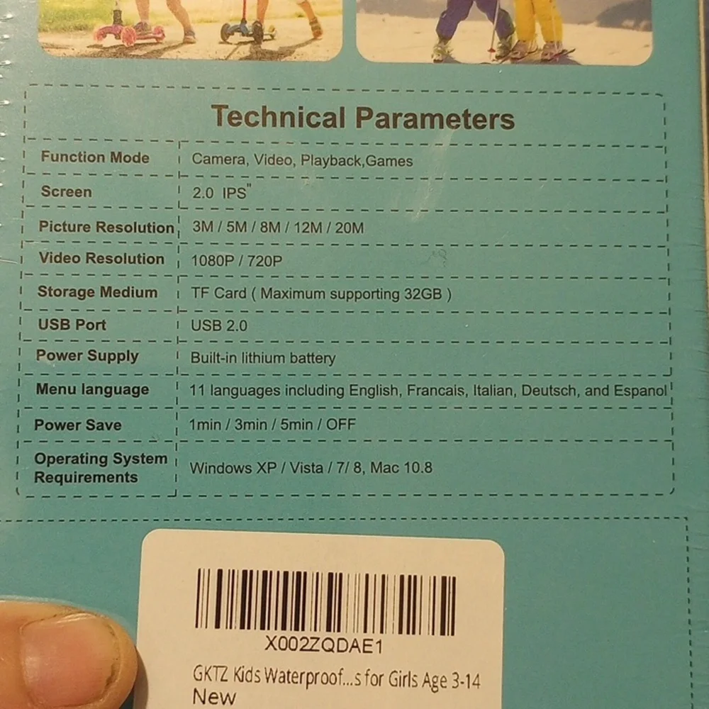 NIB kids camera, new